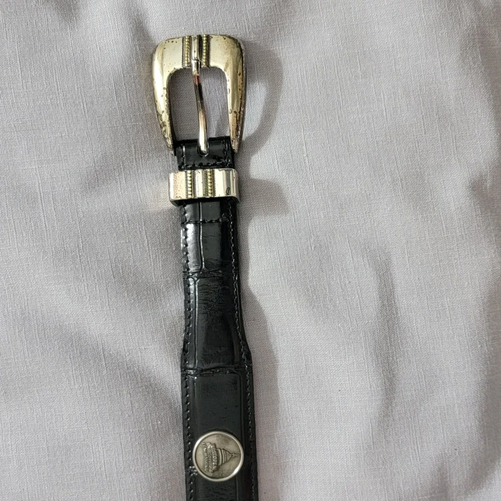 YRI RARE 2011 US Open Congressional Leather Black Croc Embossed  Belt Size 42